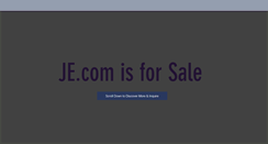 Desktop Screenshot of je.com